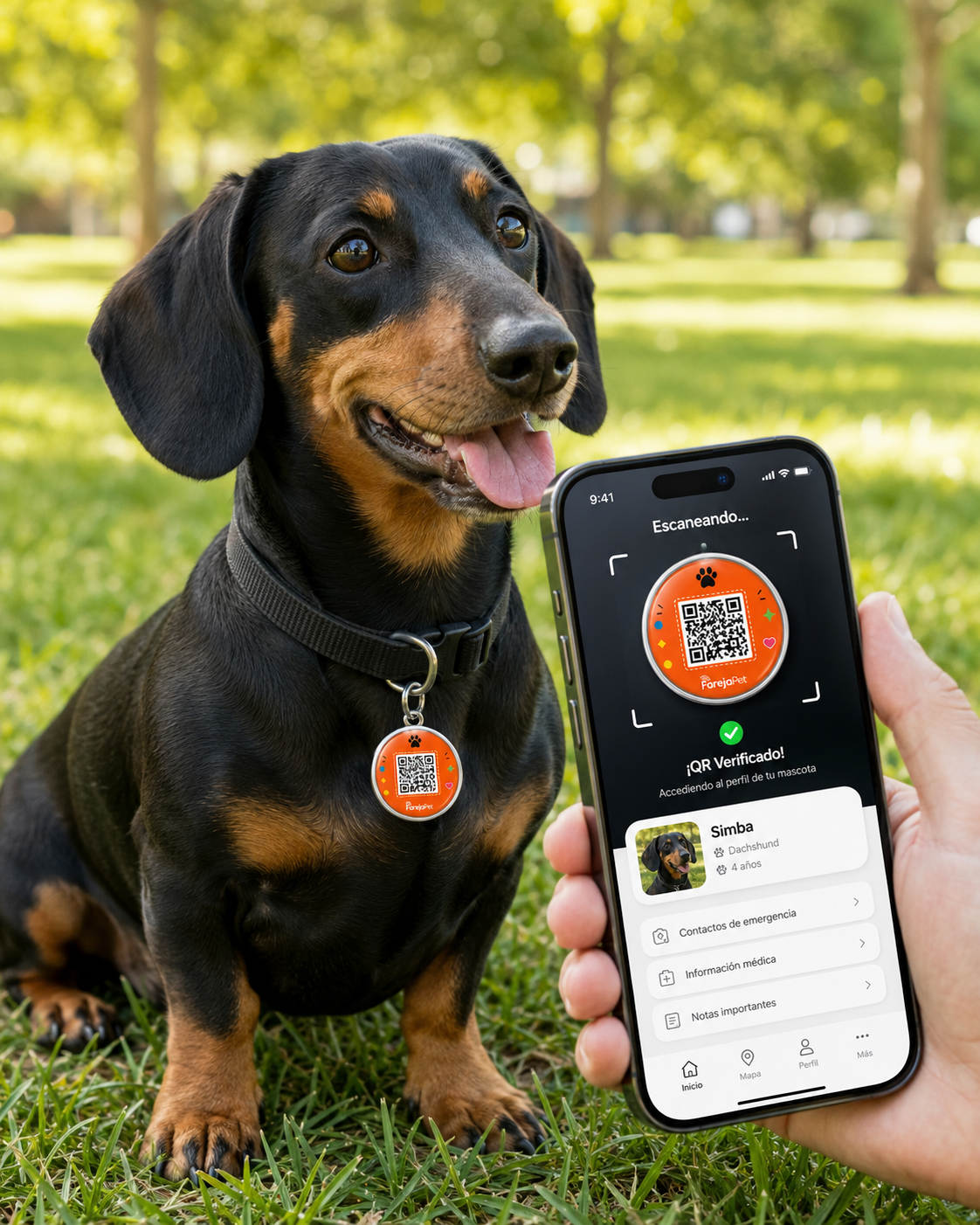Tutor cadastrando a ficha do pet pelo celular
