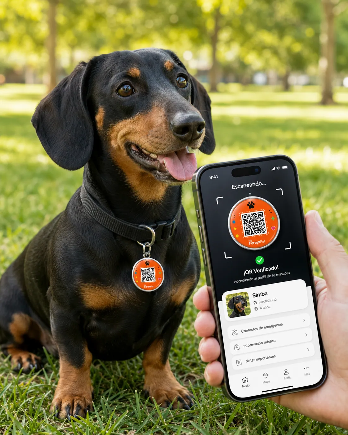 Tutor cadastrando a ficha do pet pelo celular
